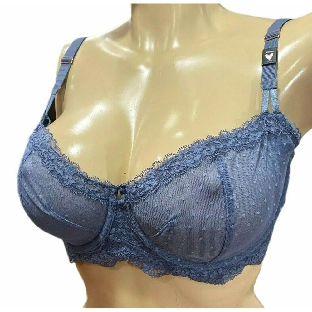 Victorias Secret Dream Angels Push Up without Padding  Mesh dots bra Teal 38DDD